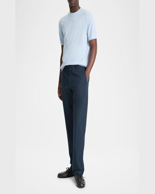 Vince Blue Extended-Tab Cotton Pants for men