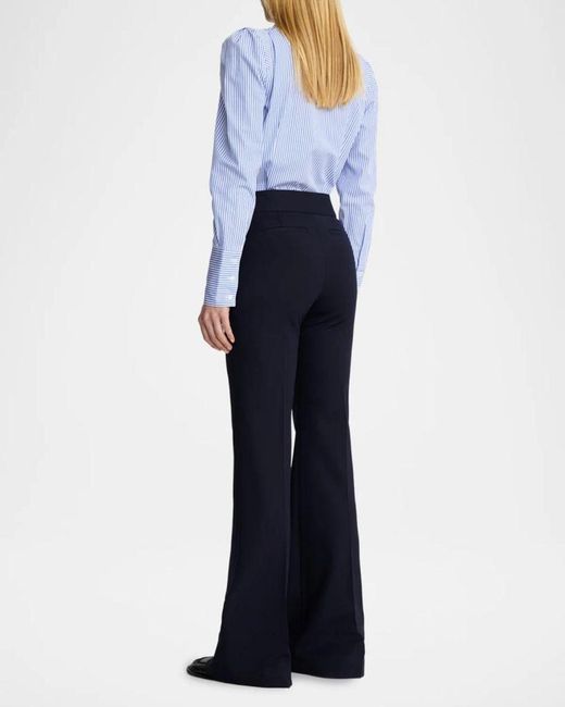 Smythe Blue Lisbon Flared Stretch Pants