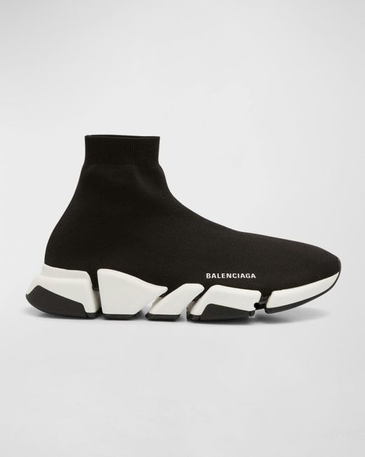 Balenciaga Black Speed Lt. 20 Knit Sock Trainer Sneakers for men