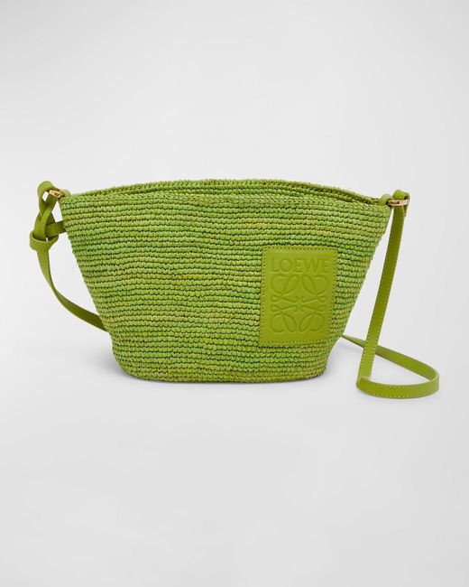 Loewe Green X Paula'S Ibiza Slit Pochette Bag