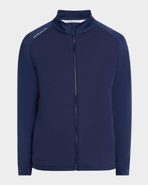 Peter Millar Blue Merge Hybrid Full-Zip Jacket for men