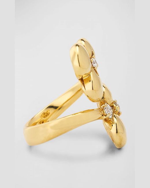 Miseno Metallic Ischia 18K Diamond Flower Ring