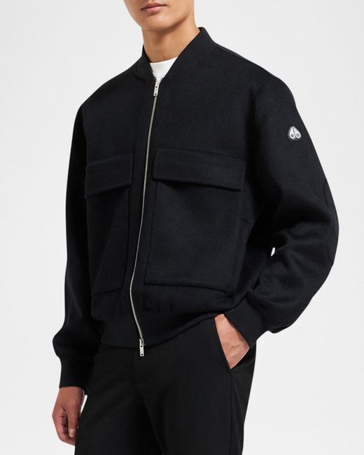 Moose Knuckles Black Apos;S Alder Bomber Jacket for men