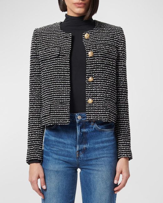 Cami NYC Black Rula Cropped Tweed Jacket