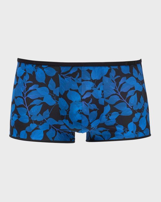 Hom Blue Quentin Printed Trunks for men