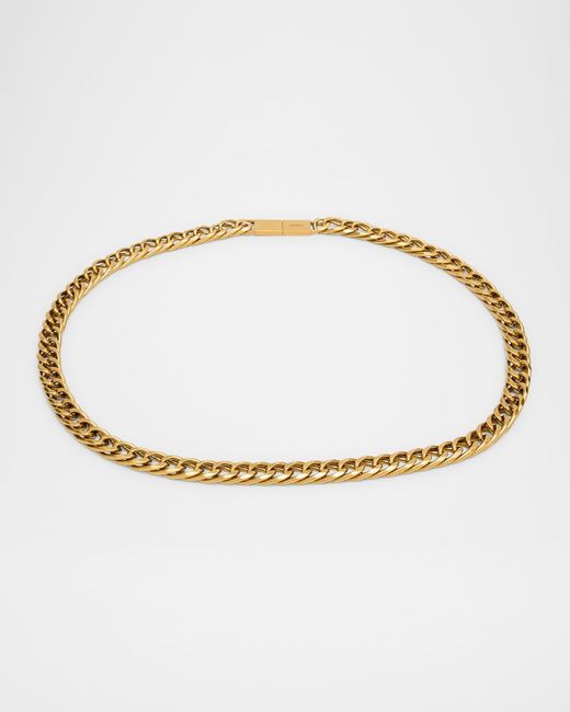 Saint Laurent White Ysl Chain Belt