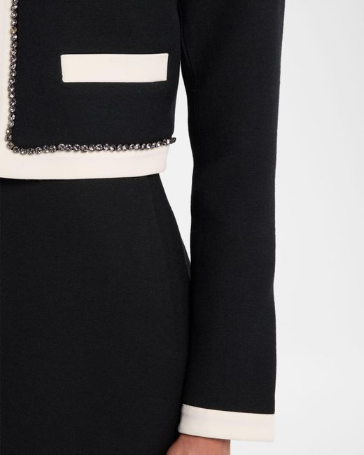 LoveShackFancy Black Ralphette Embellished Bow Jacket