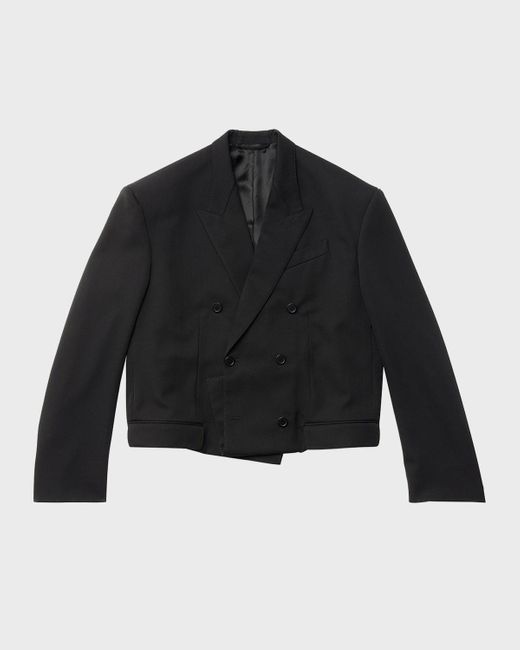Balenciaga Black Folded Tailored Jacket