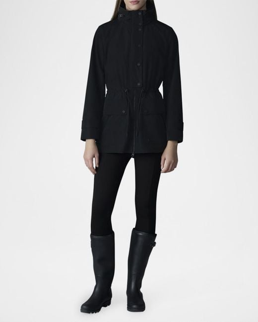 Mackage Black Keryn Mid-Length Rain Jacket