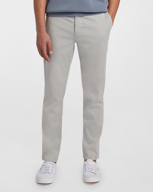 7 For All Mankind Gray Adrien Slim Chino Pants for men