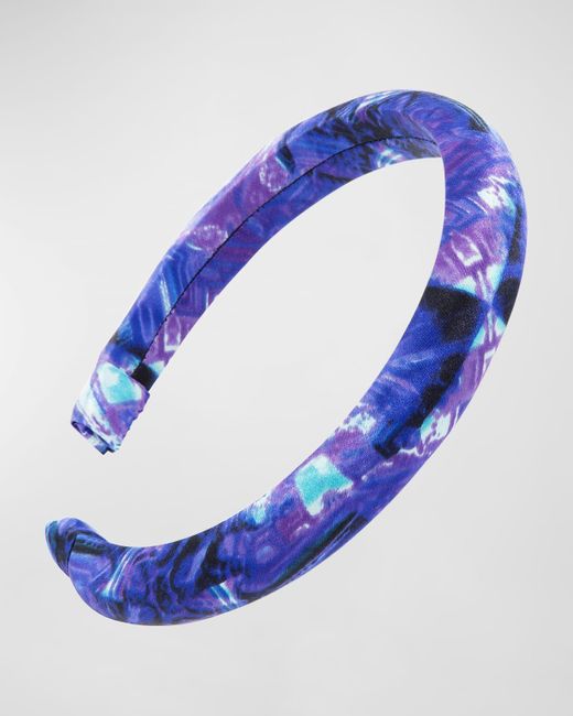 L. Erickson Blue Floral Padded Headband