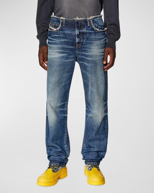 DIESEL Blue D-pend-s Dark-wash Denim Jeans for men