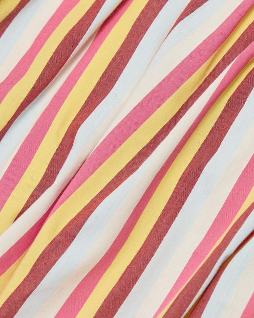 Solid & Striped Red The Ivy Striped Bubble Crop Top
