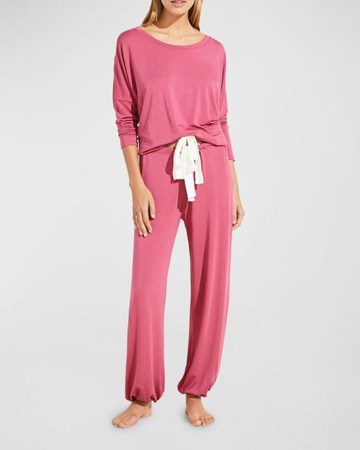 Eberjey Pink Gisele Slouchy Pajama Set