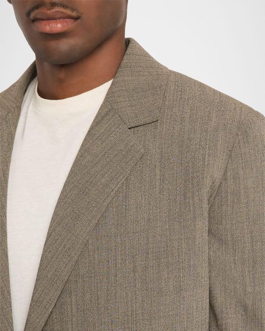 The Row Natural Apos;S Devlin Wool Concealed-Front Blazer
