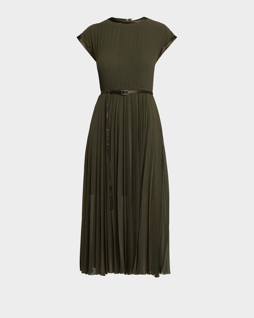 jason wu dress green Belted Pleated Chiffon Midi in Formal dresses