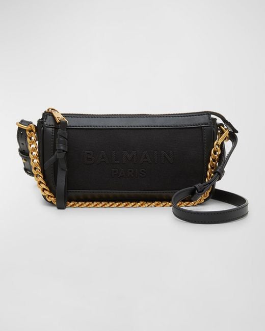 Balmain B Army Chain Pouch Canvas Crossbody Bag in Black Lyst