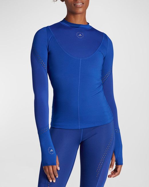 Adidas By Stella McCartney Blue Truepurpose Long-sleeve Top