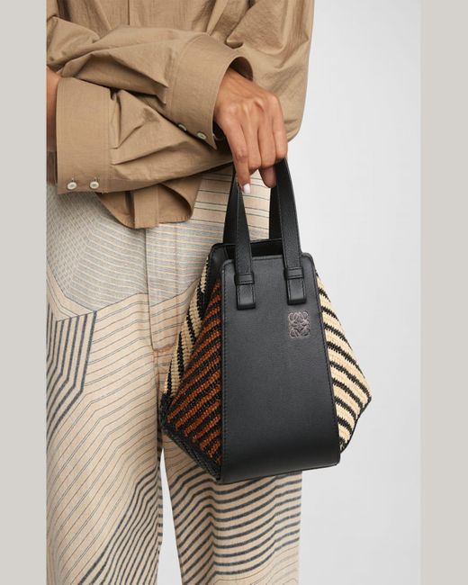 Loewe Black X Paula'S Ibiza Hammock Compact Top-Handle Bag