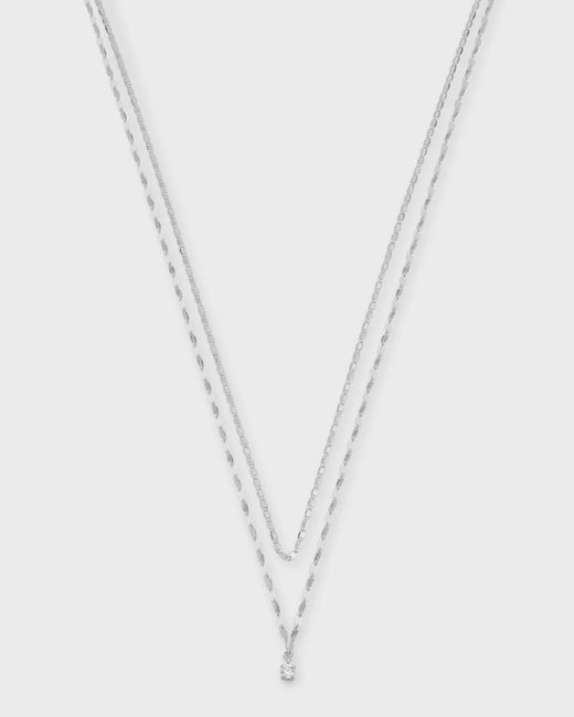 Lana Jewelry White Solo Double-strand Necklace With Diamond