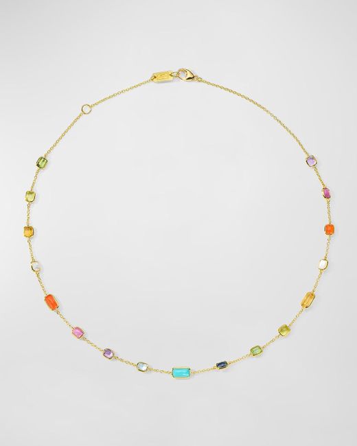Ippolita Natural 18k Rock Candy Octagon Long Necklace In Summer Rainbow 2, 16-18"l