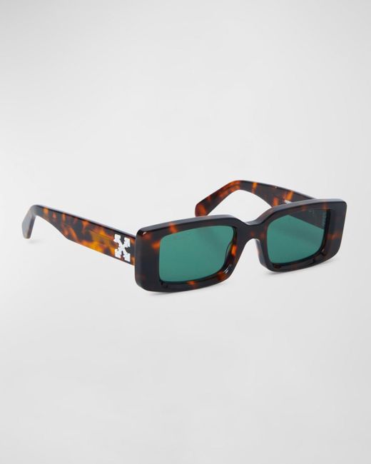 Off-White c/o Virgil Abloh Blue Arthur Rectangle Sunglasses for men
