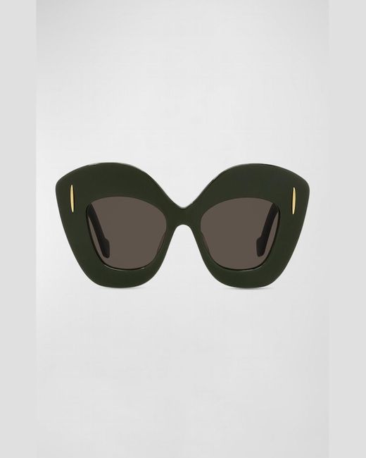 Loewe Black Anagram Acetate Butterfly Sunglasses