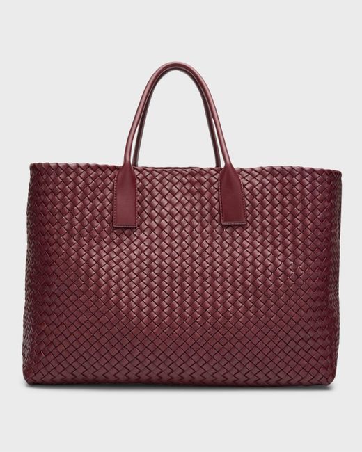 Bottega Veneta Large Cabat Bag in Red | Lyst