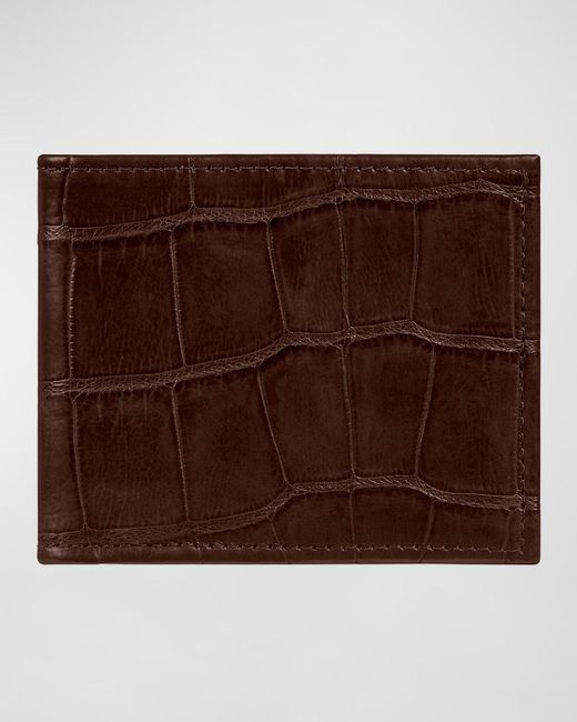 Graphic Image Red Alligator Leather Wallet for men
