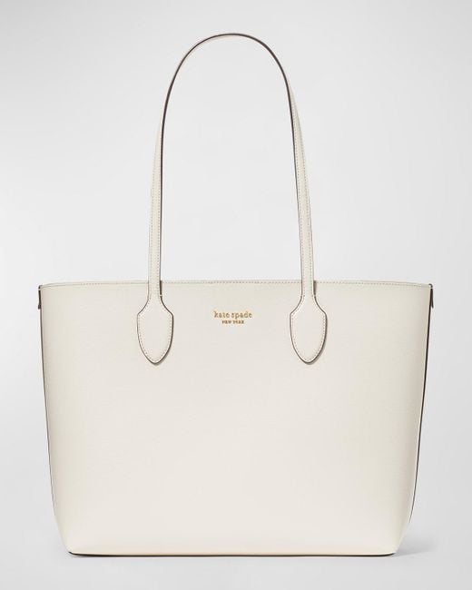 Kate Spade White Bleecker Large Saffiano Leather Tote Bag