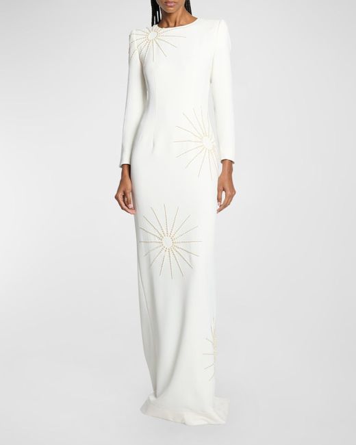 Dries Van Noten White Dalista Embellished Gown
