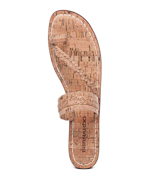Bernardo Pink Mabry Braided Cork Toe-ring Sandals