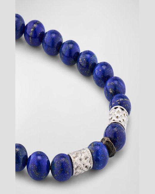 Armenta Blue Beaded Bracelet for men