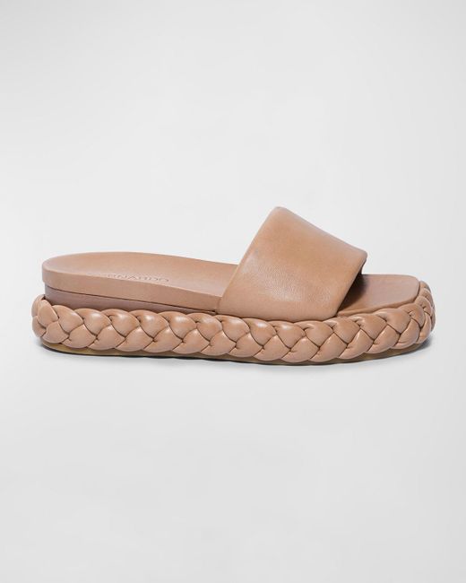 Bernardo Multicolor Leather Low-Wedge Slide Sandals
