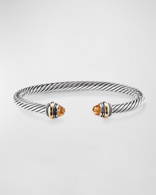 David Yurman Gray Cable Bracelet With Gemstone