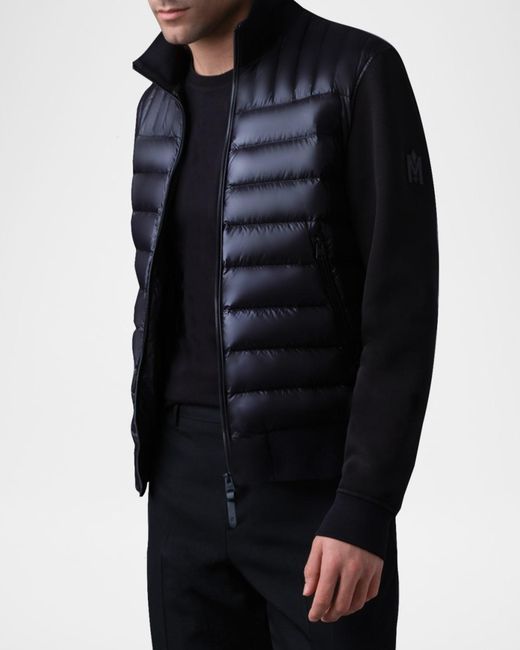 Mackage Black Apos;S Collin Mixed-Media Down Jacket for men