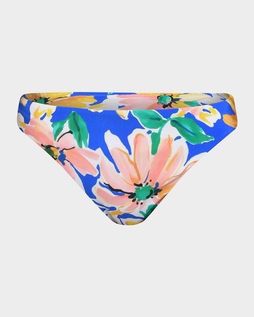 Sunshine 79 Blue Sunflower Basic Hipster Bikini Bottoms
