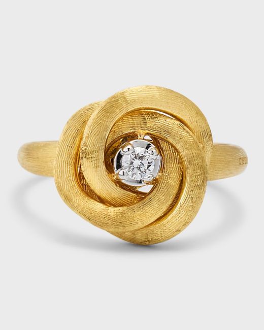 Marco Bicego Metallic Jaipur Link 18k Yellow Gold Ring With Diamonds, Size 7