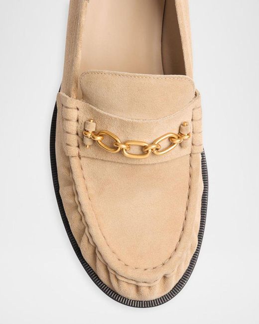 Balmain Natural Apos;S Suede Bit Loafers for men