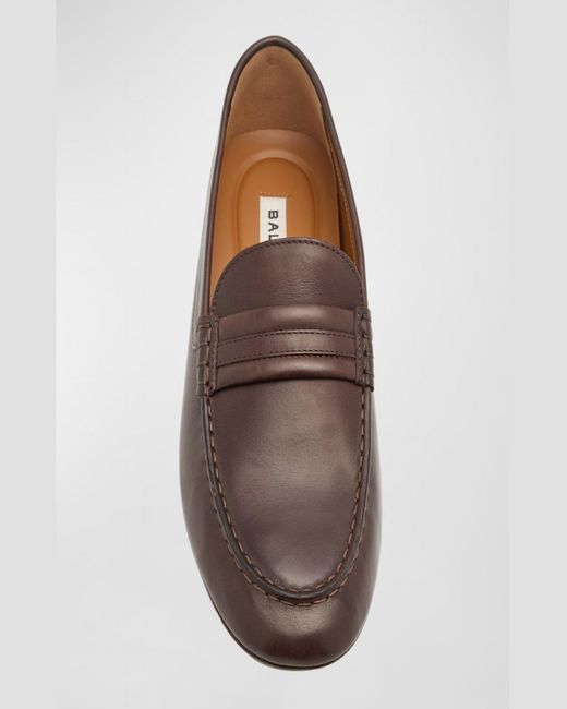 Bally Brown Kerbs Leather Drivers for men