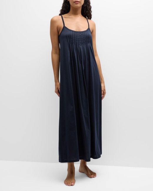 Hanro Blue Juliet Pleated Gown