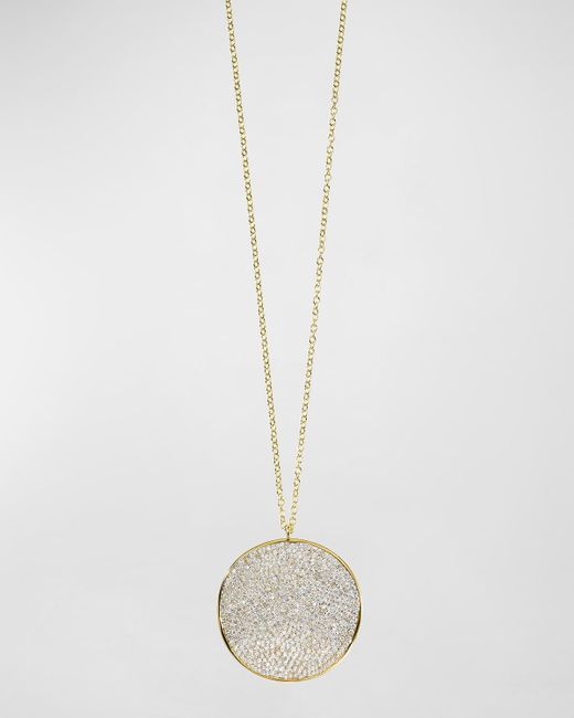Ippolita White Stardust Extra-large Flower Disc Pendent Necklace With Diamonds