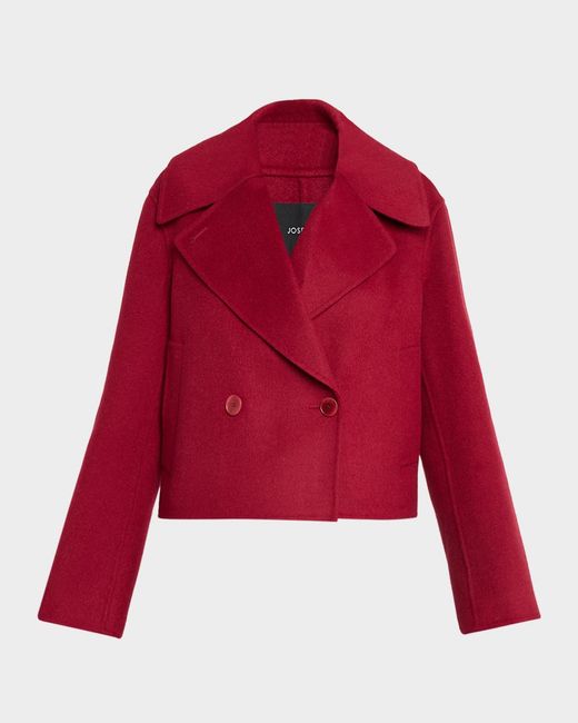 Joseph Red Delano Cropped Double-Faced Jacket