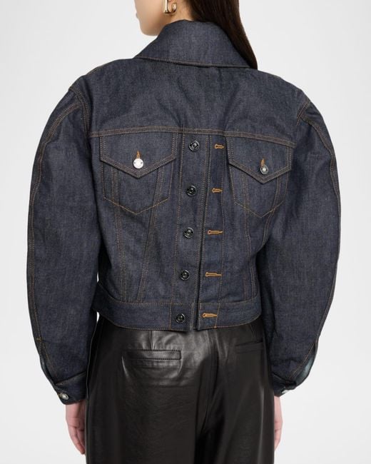 Givenchy Blue Reversed Raw Denim Cocoon Jacket