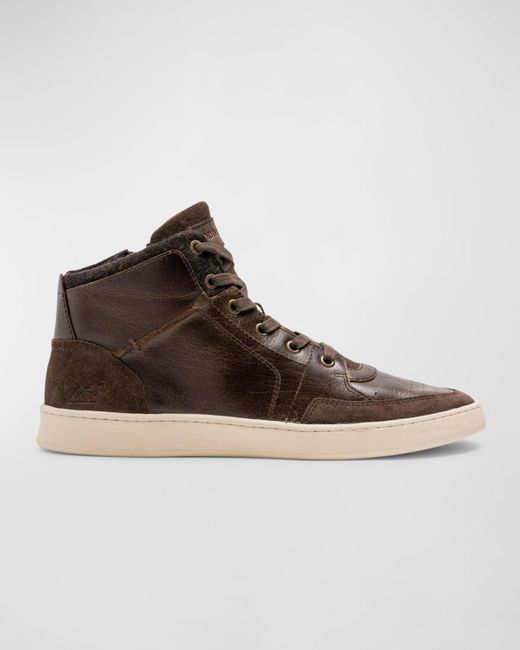 Rodd & Gunn Sussex High Street Leather Hightop Sneakers in Brown for