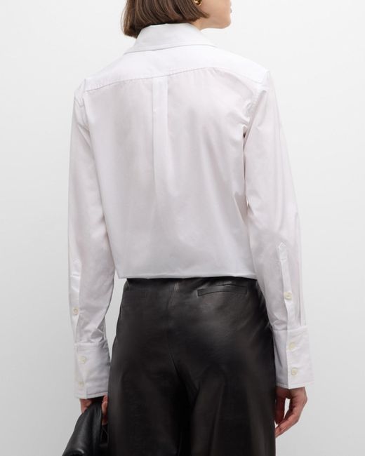 Co. White Fitted Button-Down Tton Shirt