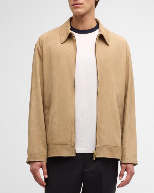 Golden Goose Deluxe Brand Natural Journey Waxed Leather Coach Jacket for men
