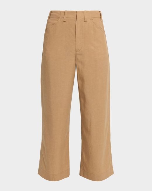 Rag & Bone Natural Allison Crop Flared Pants