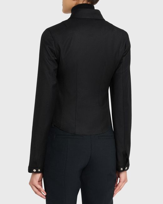 TONYWACK Black Wool Zip Jacket