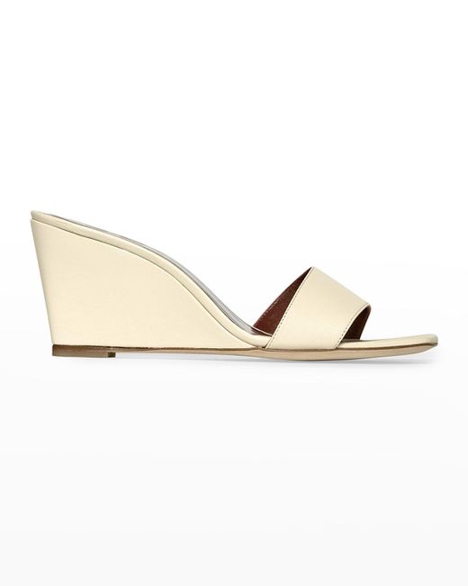 STAUD 75mm Wedge Sandals in Natural | Lyst